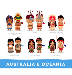 People In National Clothes Australia And Oceania