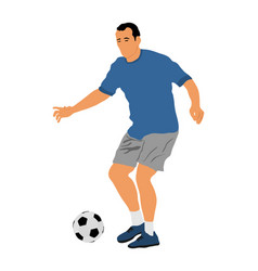 Soccer Player Kick The Ball In Dribbling