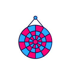 Filled Outline Classic Dart Board And Arrow Icon