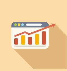 Web Report Icon Flat Chart Data