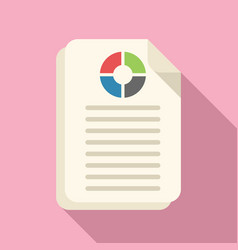 Chart File Icon Flat Business Paper