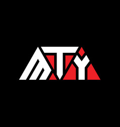 Mty Triangle Letter Logo Design With Triangle