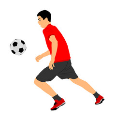 Soccer Player Kick The Ball In Dribbling