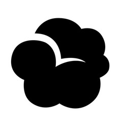 Black Abstract Simplistic Puffy Cloud Icon