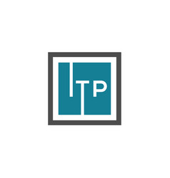 Itp Letter Logo Design On White Background