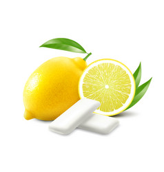 Lemon Chewing Gum Bubble Gum With Citrus