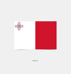 Malta Rectangle Flag Icon With Shadow