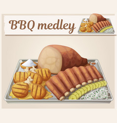 Texas Bbq Medley Icon Cartoon