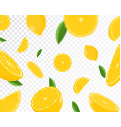 Lemon Citrus Background Flying With Green