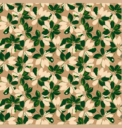 Seamless Pattern With Tropical Leaves