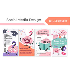 Social Media Design Set For Online Course Sale