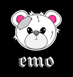 Wrong And Raped Teddy Bear Inscription Emo Gothic