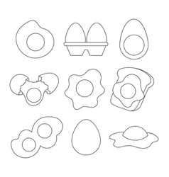 Chicken Egg Morning Breakfast Coloring Page Yolk