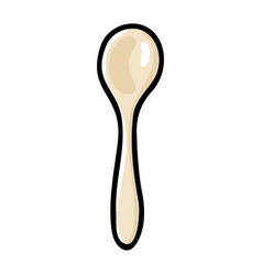 Doodle Serving Spoon Hand Drawn Beige Dish