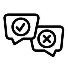 Election Chat Icon Outline Vote Ballot