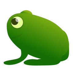 Green Frog Icon Cartoon Style