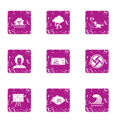 Insecurity Icons Set Grunge Style