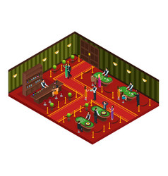 Isometric Casino Gaming Room Concept