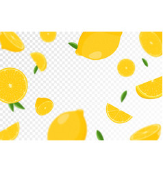 Lemon Citrus Background Flying With Green