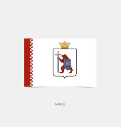 Mari El Rectangle Flag Icon With Shadow