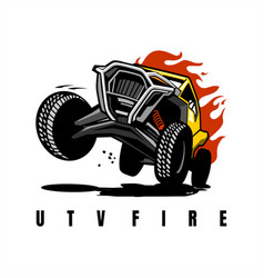 Utv Vehicle Flame Logo Design