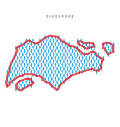 Singapore Population Map Stick Figures