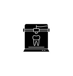 3d Printing For Dentistry Black Glyph Icon