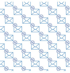 Envelope And Circle With Percent Sign Seamless