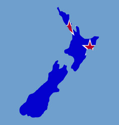 Pop Art Map Of Newzealand