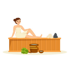 Sauna And Steam Room With People Relax Washing