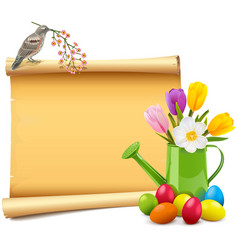 Easter Scroll With Bird