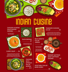 Indian Cuisine Meals Menu Veggie Meat Spice Food