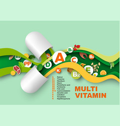 Multi Vitamin Complex Paper Cut Craft Art