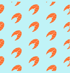 Salmon Steak Seamless Pattern