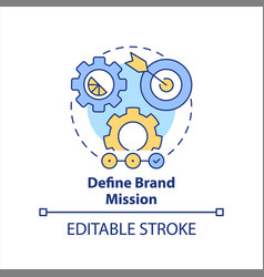 Define Brand Mission Concept Icon