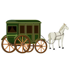 Isolated Vintage Horse Carriage