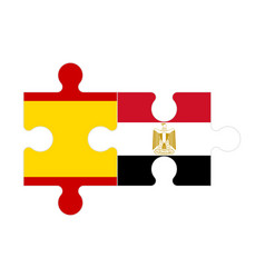 Puzzle Of Flags Of Spain And Egypt