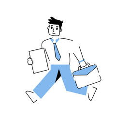 Business Character Is Rushing To Work