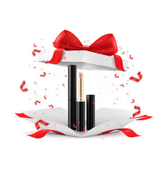 Colored Lipsticks Lip Glosses Inside Open Gift