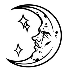 Man In The Moon Face Vector Images Over 480