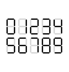 Breaking Cracked Pieces Digits Numbers Set Design Vector Image