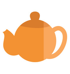 Orange Teapot On A White Background