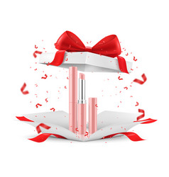 Colored Lipsticks Lip Glosses Inside Open Gift