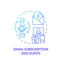 Email Subscription Discounts Blue Gradient