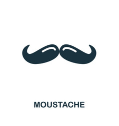 Moustache Icon Monochrome Simple Barber Shop Icon