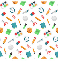 Back To School Seamless Pattern Supplies