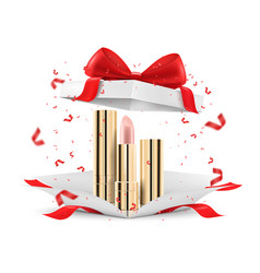 Colored Lipsticks Lip Glosses Inside Open Gift