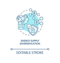 Energy Supply Diversification Concept Icon