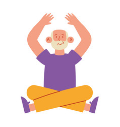 Old Person Active Doing Yoga