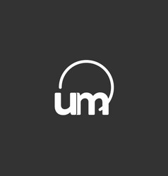 Um Initial Logo With Rounded Circle